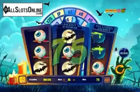 Win screen 3. Halloween Jackpot from Belatra Games