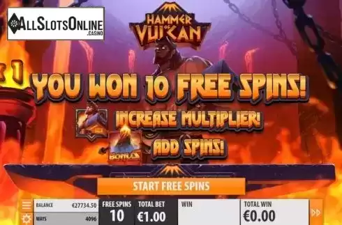 Free Spins 1. Hammer of Vulcan from Quickspin