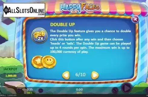 Double up feature screen