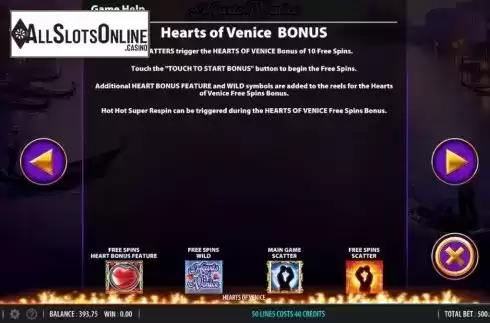 Features 1. Hearts of Venice from WMS