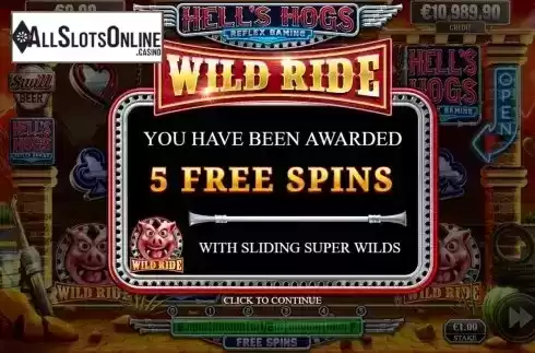 Free Spins Win Screen 4