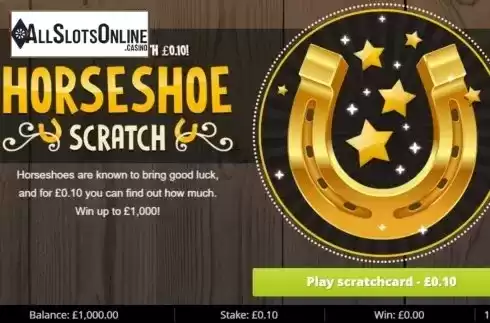 Start Screen. Horseshoe Scratch from Gluck Games