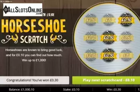 Win Screen 2. Horseshoe Scratch from Gluck Games