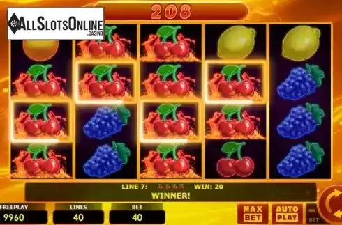 Win screen 1. Hottest Fruits 40 from Amatic Industries