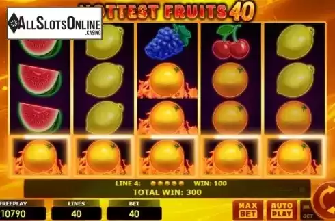 Win screen 3. Hottest Fruits 40 from Amatic Industries