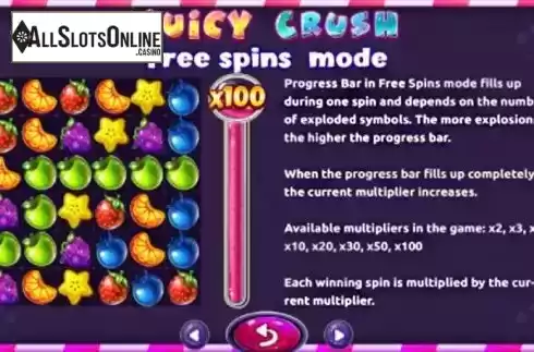 Free Spins mode screen