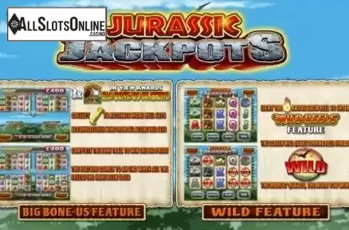 Paytable 1. Jurassic Jackpots from Reflex Gaming