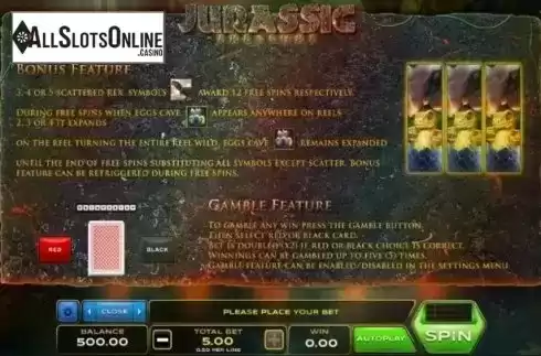 Features. Jurassic Treasure from Xplosive Slots Group