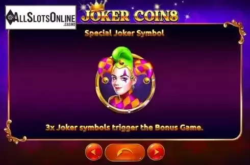 Special Joker symbol screen