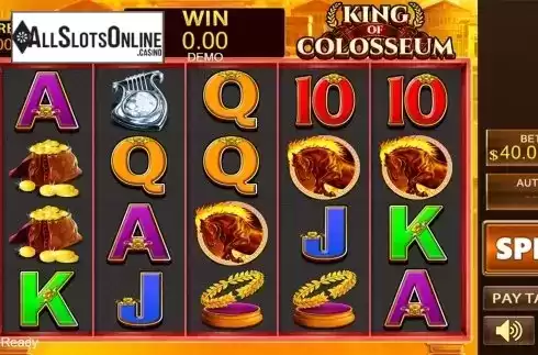 Reels screen. King Of Colosseum from PlayStar