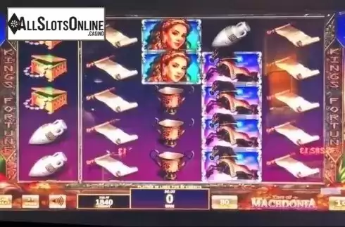 Game Workflow screen. King of Macedonia from IGT