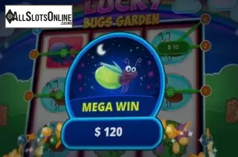 Mega Win Screen. Lucky Bugs Garden from NetoPlay