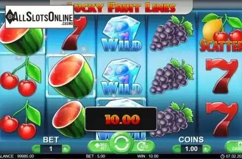 Win screen 2. Lucky Fruit Lines from 7mojos