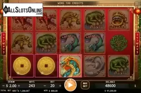 Win Screen. Legend of Dragons from KA Gaming