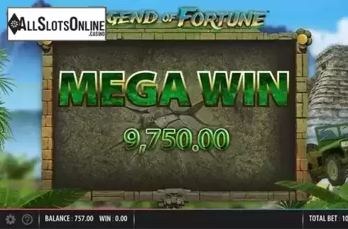Mega Win Screen. Legend of Fortune from Red7