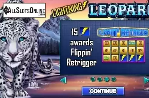 Start Screen. Lightning Leopard from Lightning Box