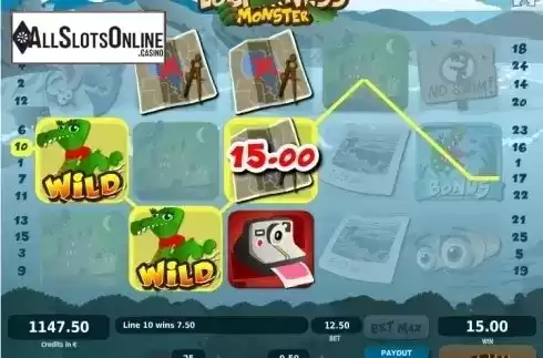 Wild Win screen. Loch Ness Monster from Tom Horn Gaming