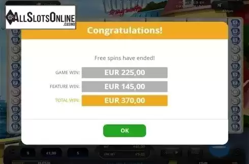Free spins total win screen. Lotto is My Motto from Oryx