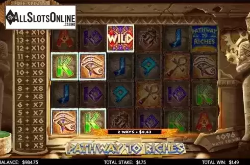 Win Screen 1. Pathway to Riches from CORE Gaming