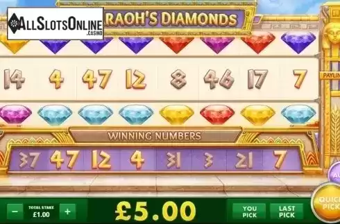 Screen6. Pharaoh's Diamonds from Cayetano Gaming