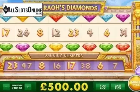 Screen9. Pharaoh's Diamonds from Cayetano Gaming