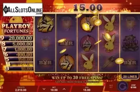 Win Screen 2. Playboy Fortunes from Gameburger Studios