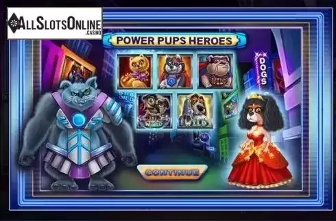 Screen 1. Power Pups Heroes from Spinomenal