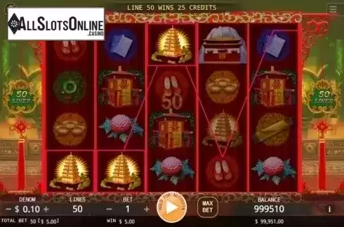 Win Screen. Princess Wencheng from KA Gaming