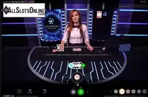 Game Screen 1. Quantum Blackjack Live from Playtech