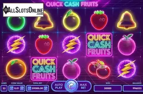 Reel Screen. Quick Cash Fruits from NetGame