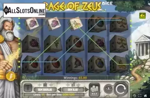 Win screen 3. Rage of Zeus Dice from Mancala Gaming