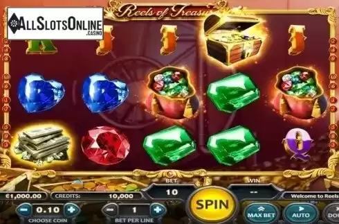 Reel Screen. Reels of Treasure from Nucleus Gaming