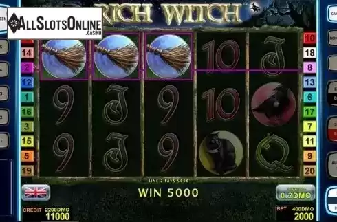 Game workflow 2. Rich Witch Deluxe from Novomatic