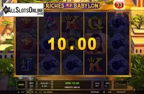 Win Screen 3. Riches of Babylon from Greentube