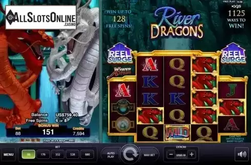 Free Spins 3. River Dragons (AGS) from AGS
