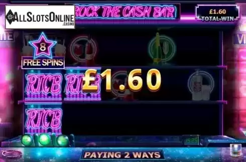 Win Screen 2. Rock the Cash Bar from Northern Lights Gaming