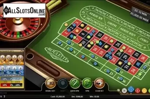 Game Screen. Roulette Advanced from NetEnt
