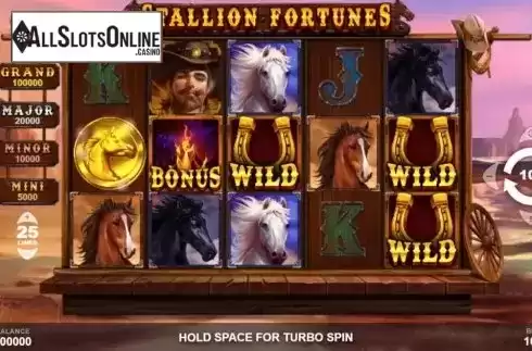 Reel Screen. Stallion Fortunes from Pariplay