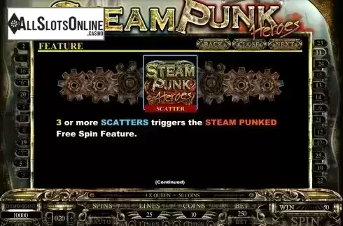 Screen4. Steam Punk Heroes from Microgaming