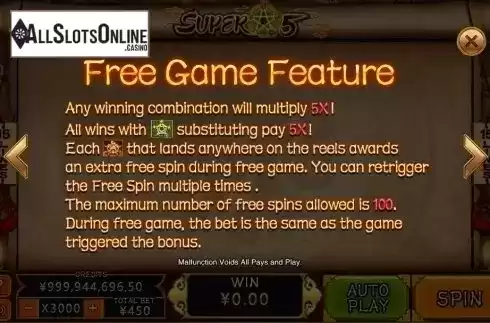 Free Spins. Super 5 (CQ9Gaming) from CQ9Gaming