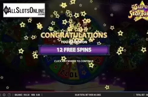 Free Spins Awarded. Super Star Turns from Barcrest