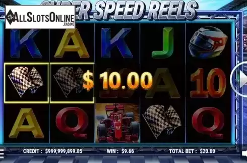 Win Screen. Super Speed Reels from Slot Factory