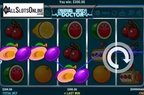Win Screen. Super Spin Doctor from Slot Factory