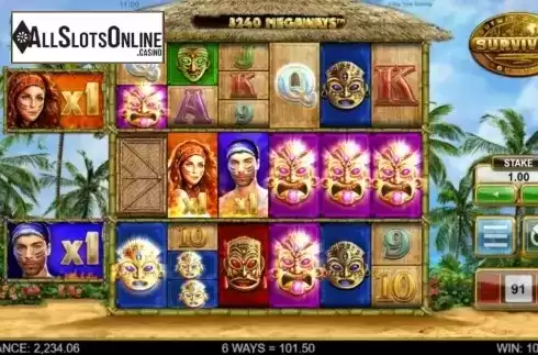 Win Screen 2. Survivor Megaways from Big Time Gaming