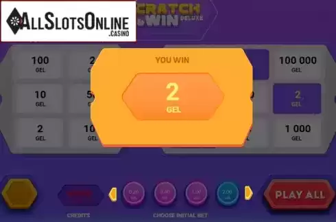 Win Screen 2. Scratch&Win Deluxe from Smartsoft Gaming