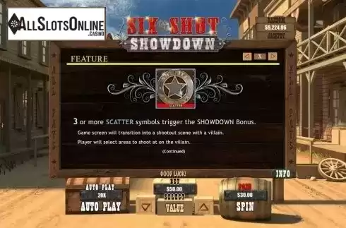 Feature 1. Six Shot Showdown from RTG
