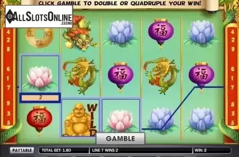 Win Screen . Spinning Dragons from Gamesys