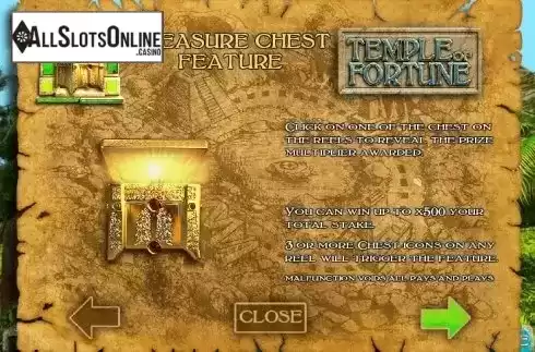 Paytable 4. Temple Of Fortune from Big Time Gaming