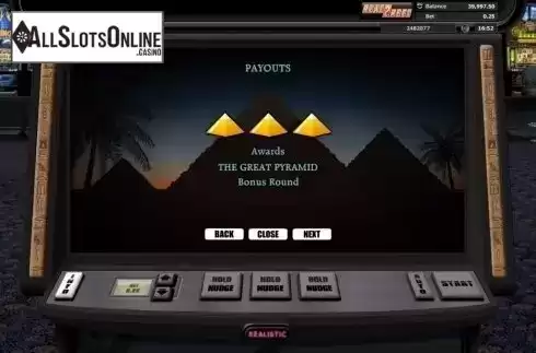 Paytable 2. The Great Pyramid from Realistic