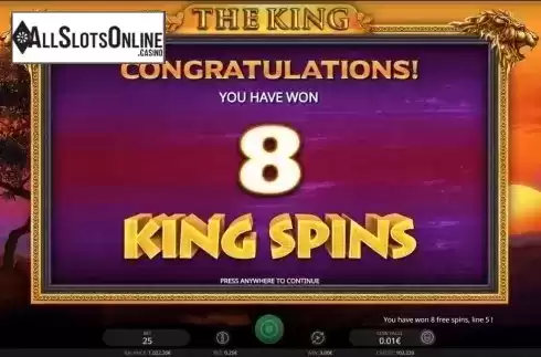 King spins. The King (iSoftBet) from iSoftBet